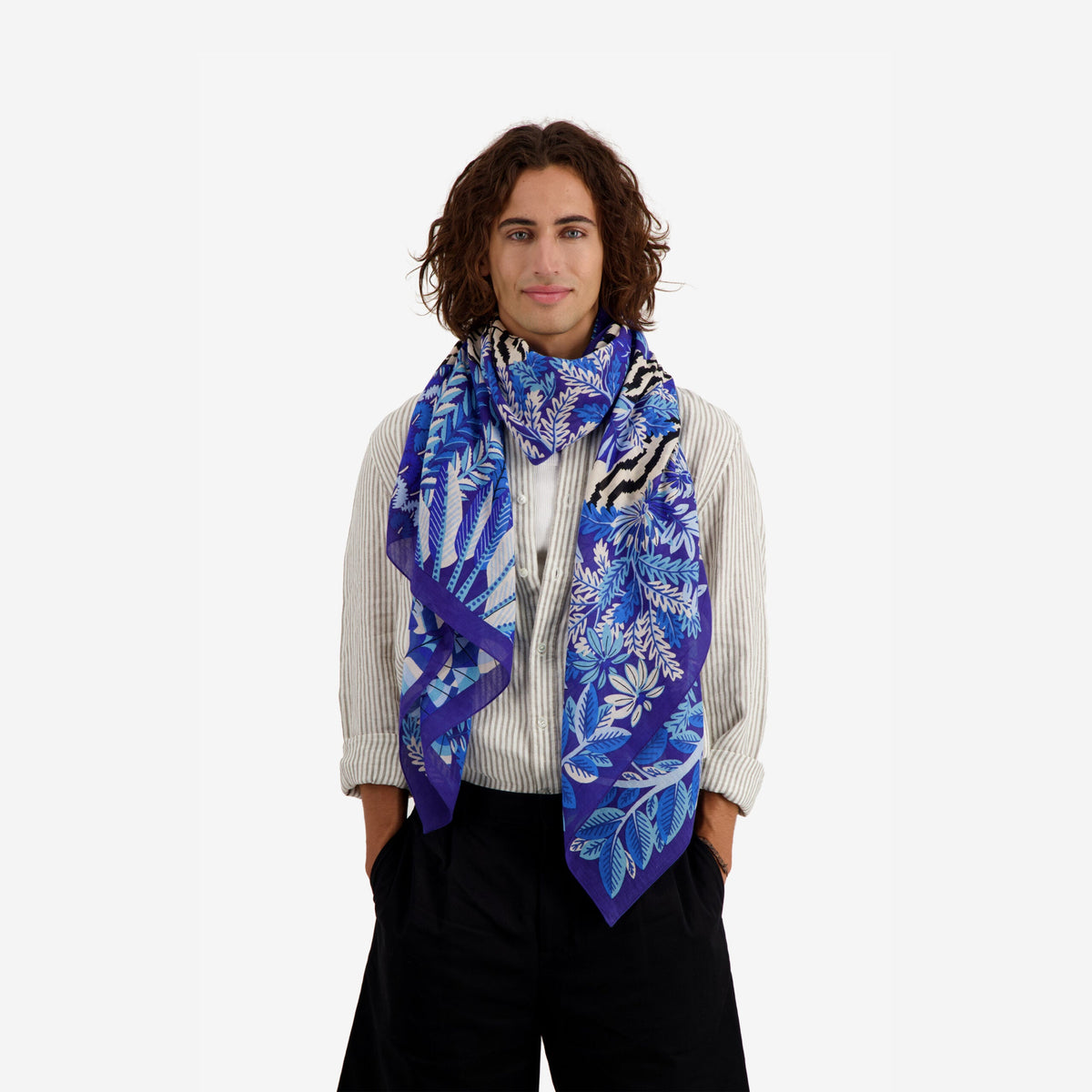 Inoui Scarf 100 BALKHACH 100 x 190cm -  BLUE