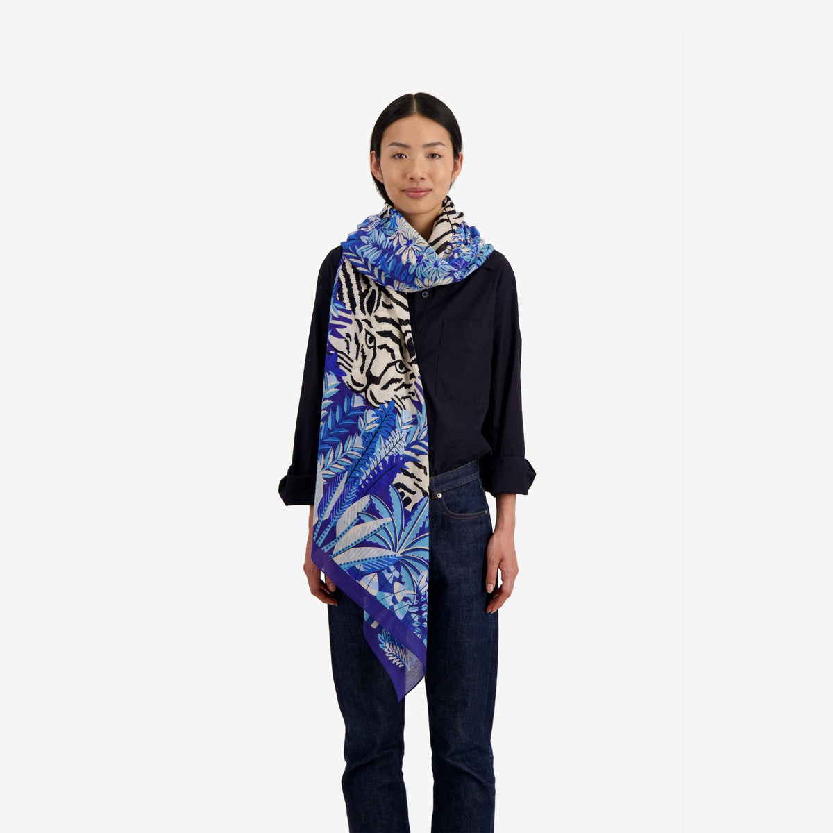 Inoui Scarf 100 BALKHACH 100 x 190cm -  BLUE