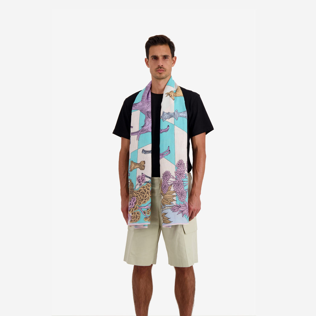 Inoui Scarf 100 MAGNUS SUMMER 100 x  190cm - Pastel