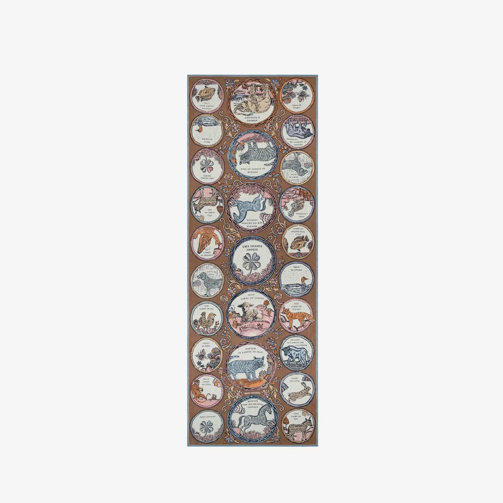 Inoui Editions Chance wool scarf 70x190cm animal motif French designer scarf