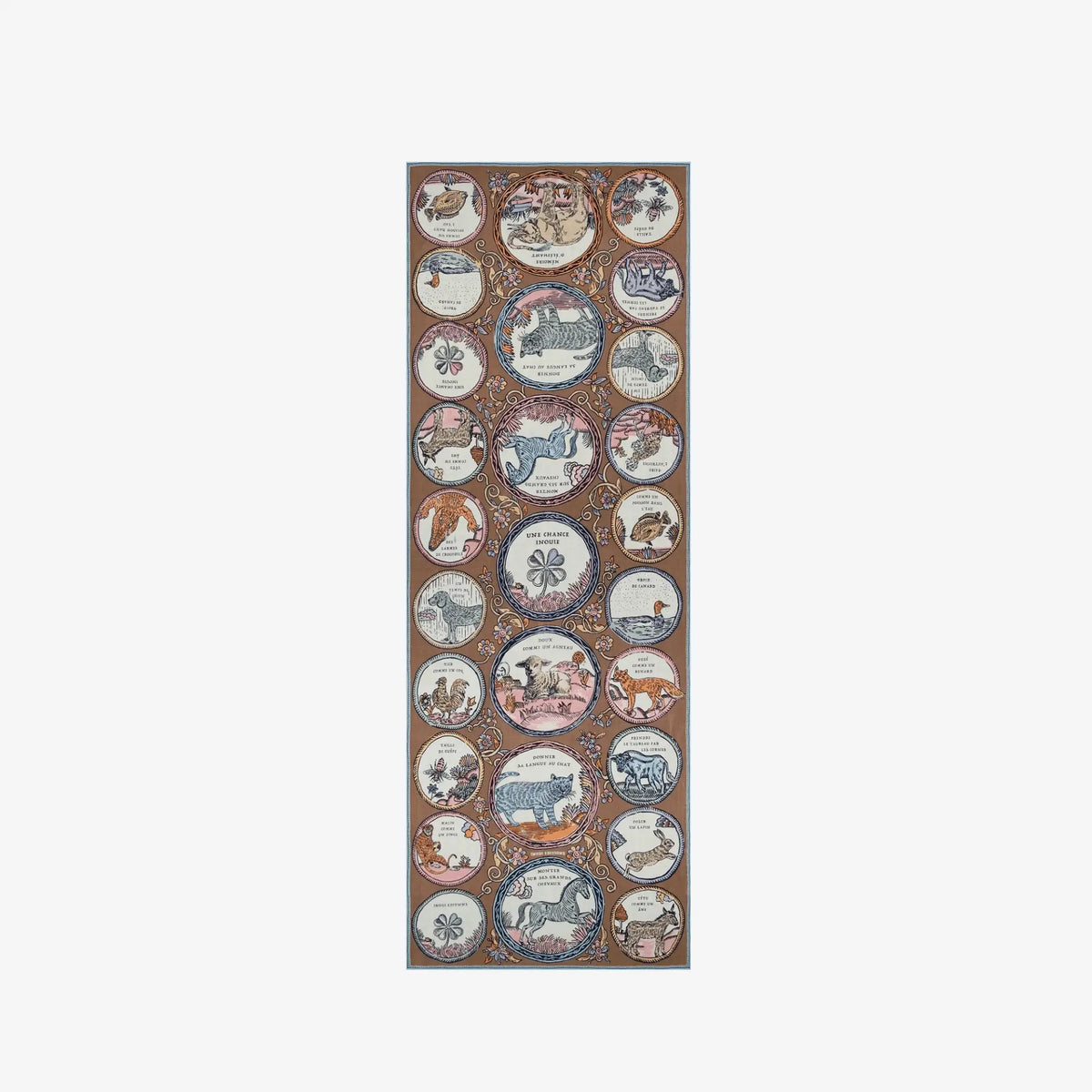 Inoui Editions Chance wool scarf 70x190cm animal motif French designer scarf