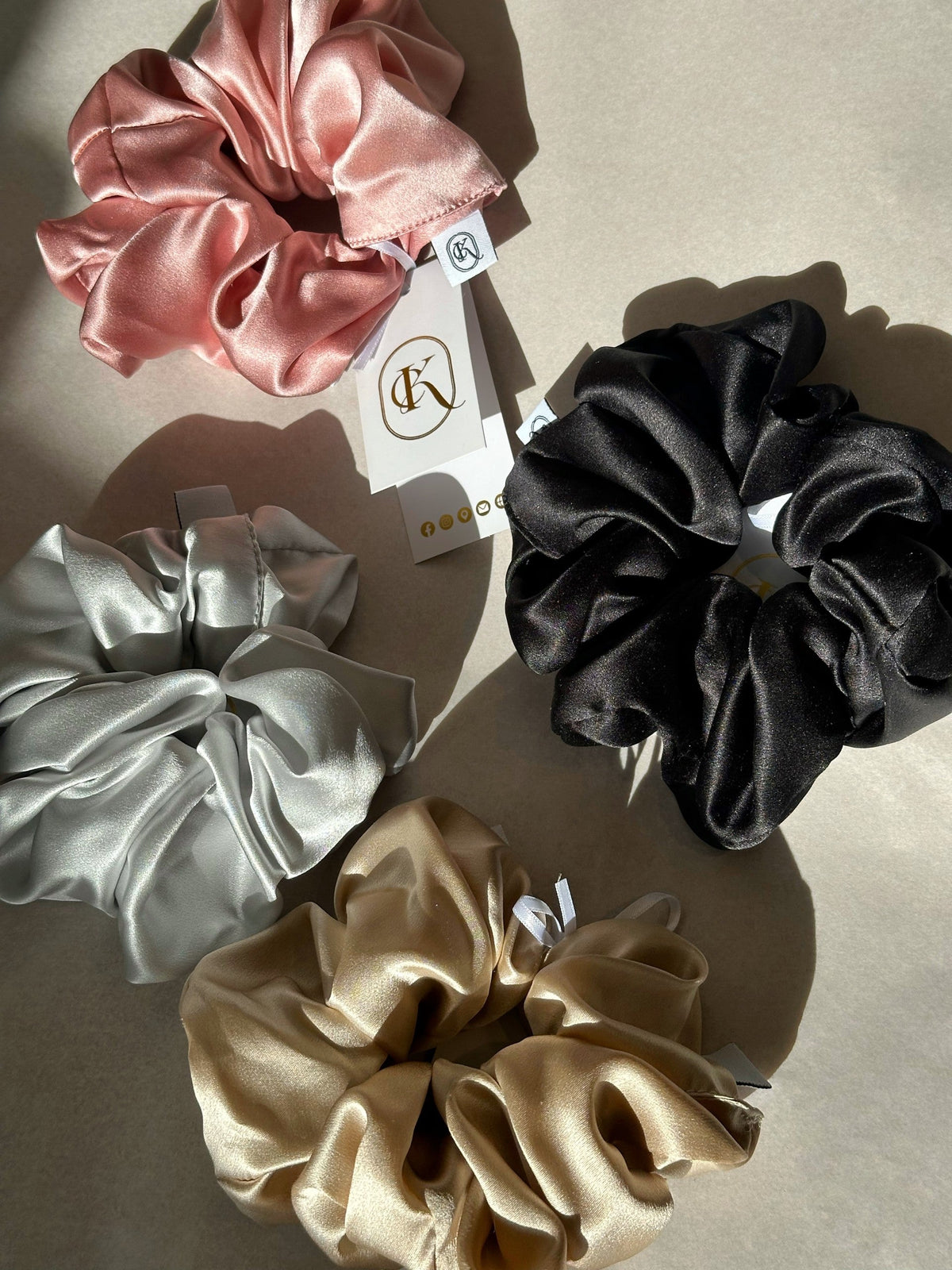 Luxury Silk Scrunchie in soft, elegant silk for everyday wear
