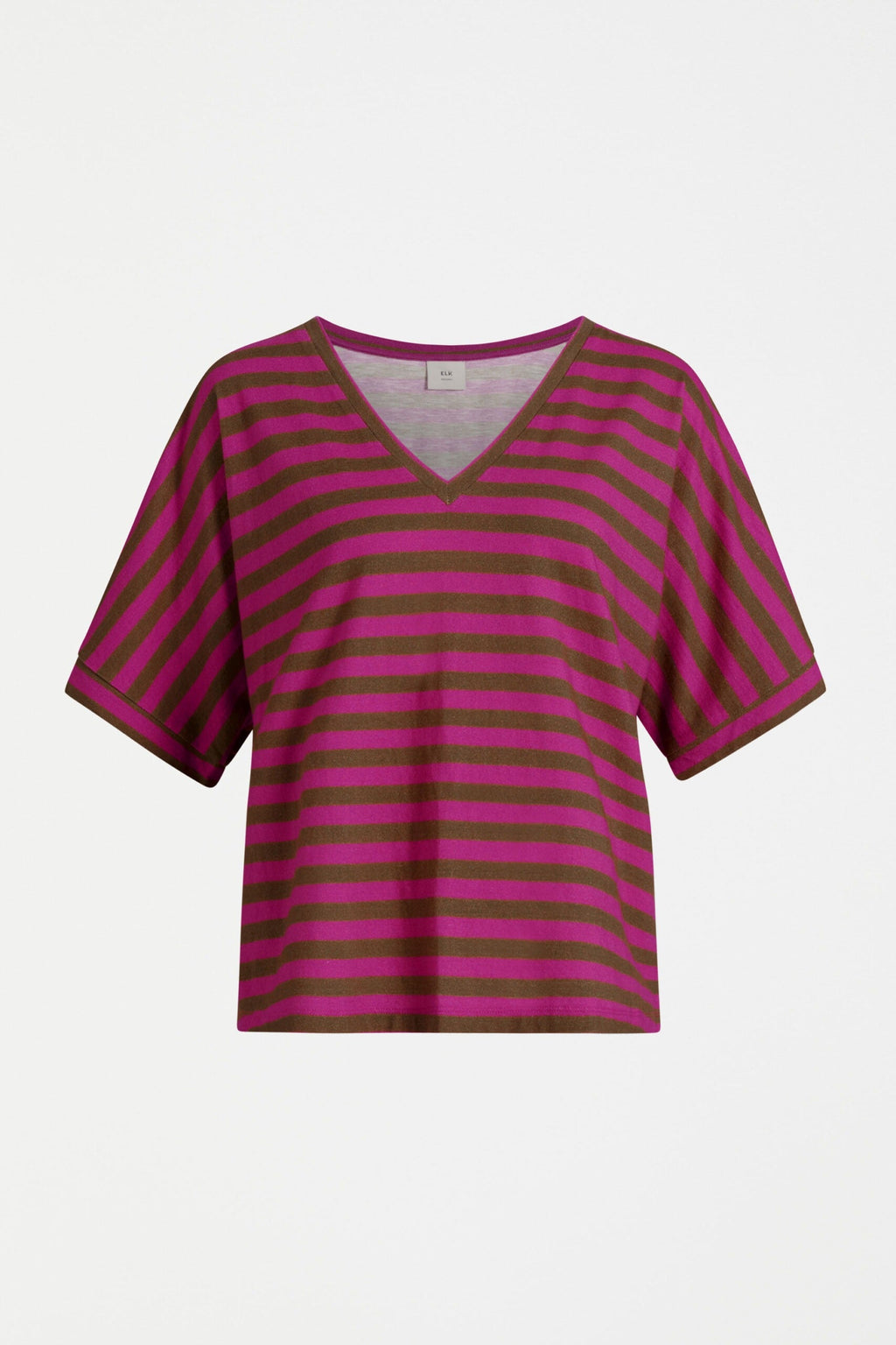 Seter Tee - OLIVE/FUCHSIA
