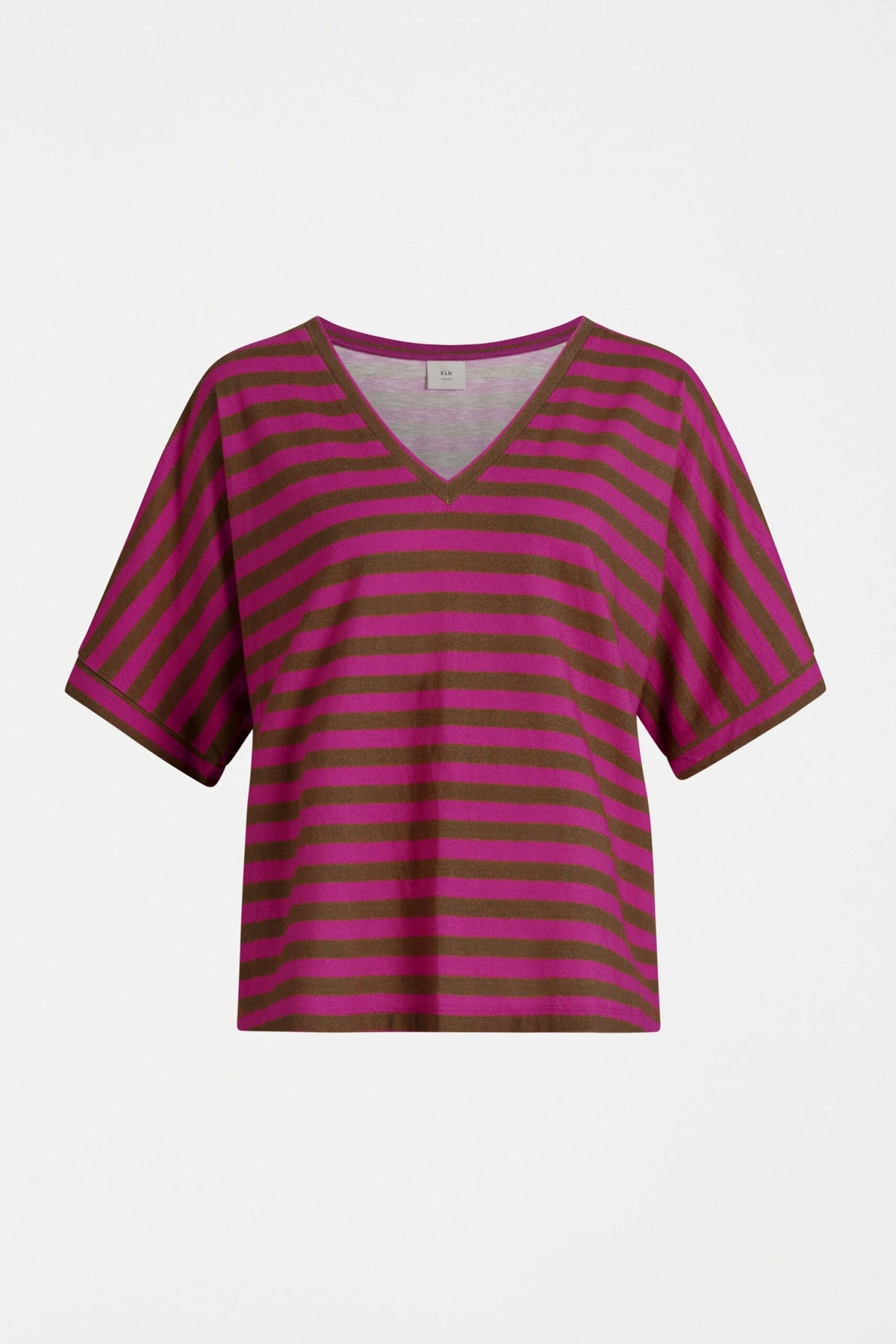 Seter Tee - OLIVE/FUCHSIA