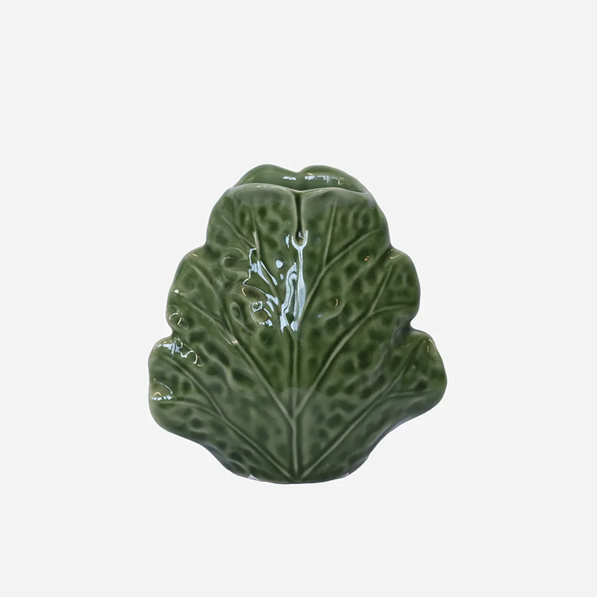 Small Sculptured Leaf Vase – Ceramic decorative vase for flowers
