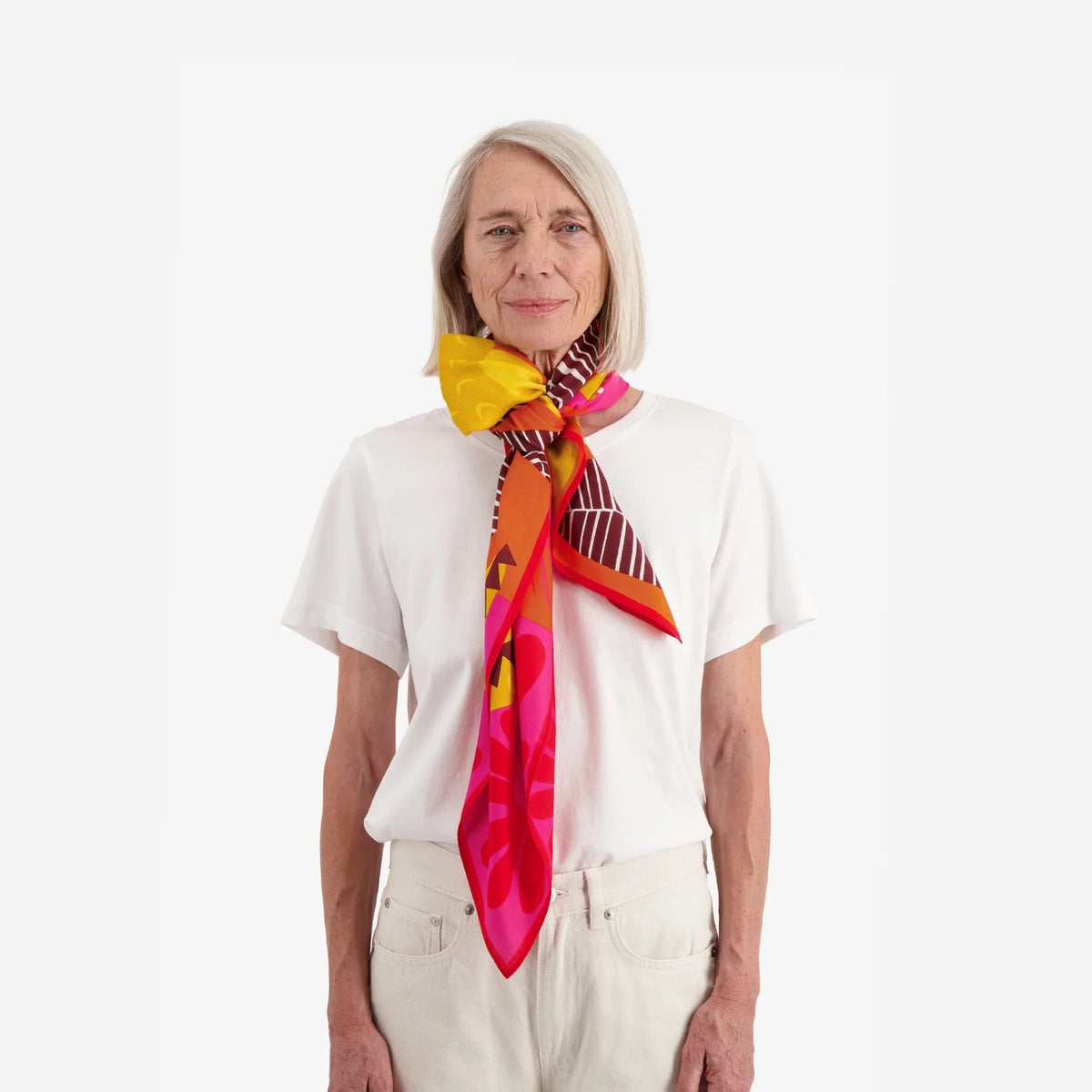 Inoui Scarf Square 100 MANGROVE 100 x 100cm - Pink