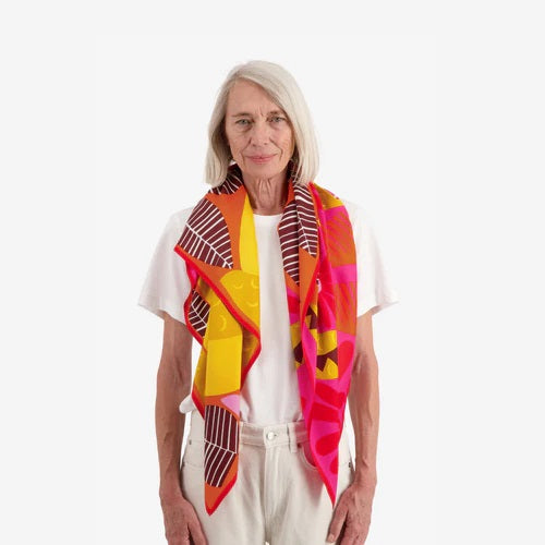 Inoui Scarf Square 100 MANGROVE 100 x 100cm - Pink