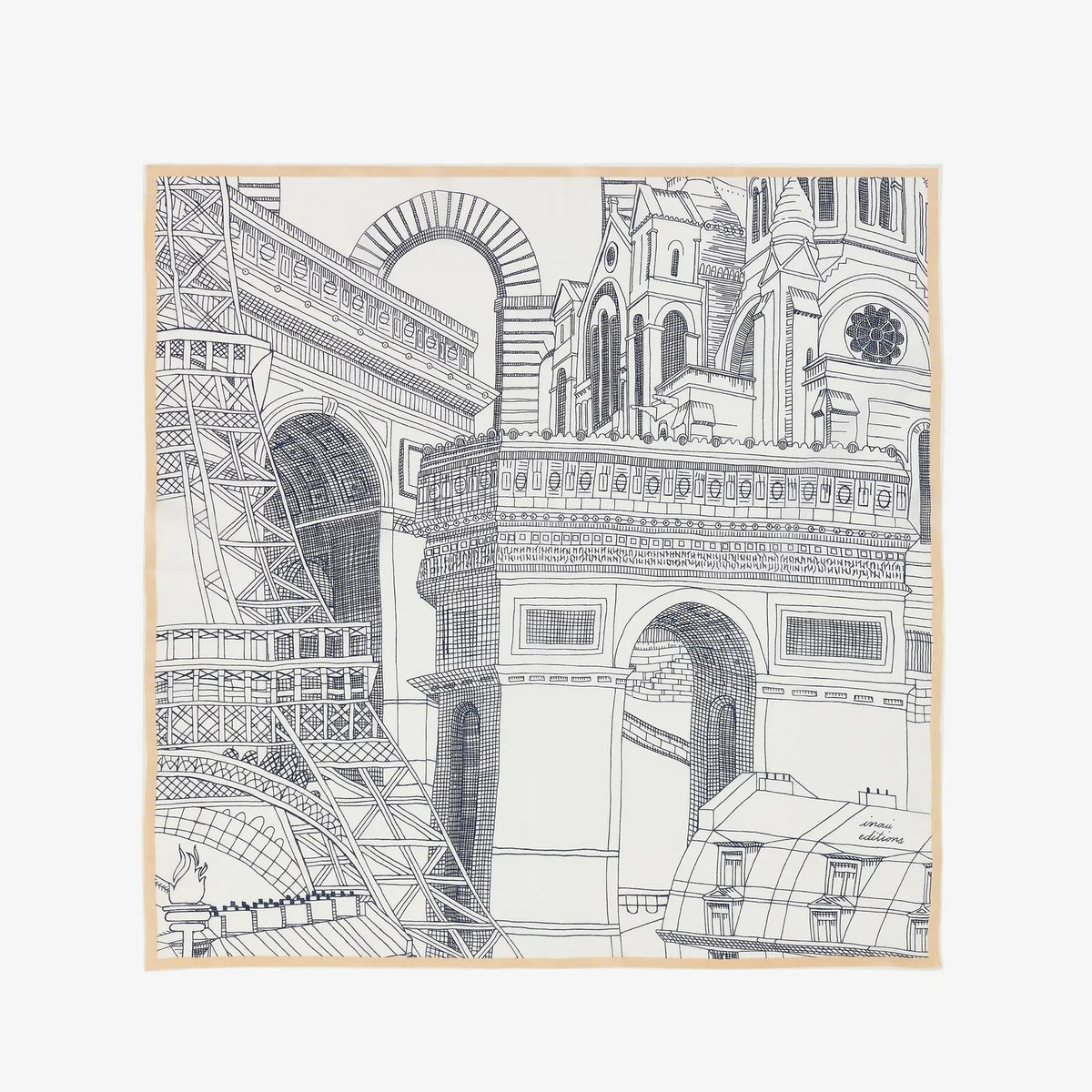 Inoui Scarf Square100 PARIS 100 x 100cm