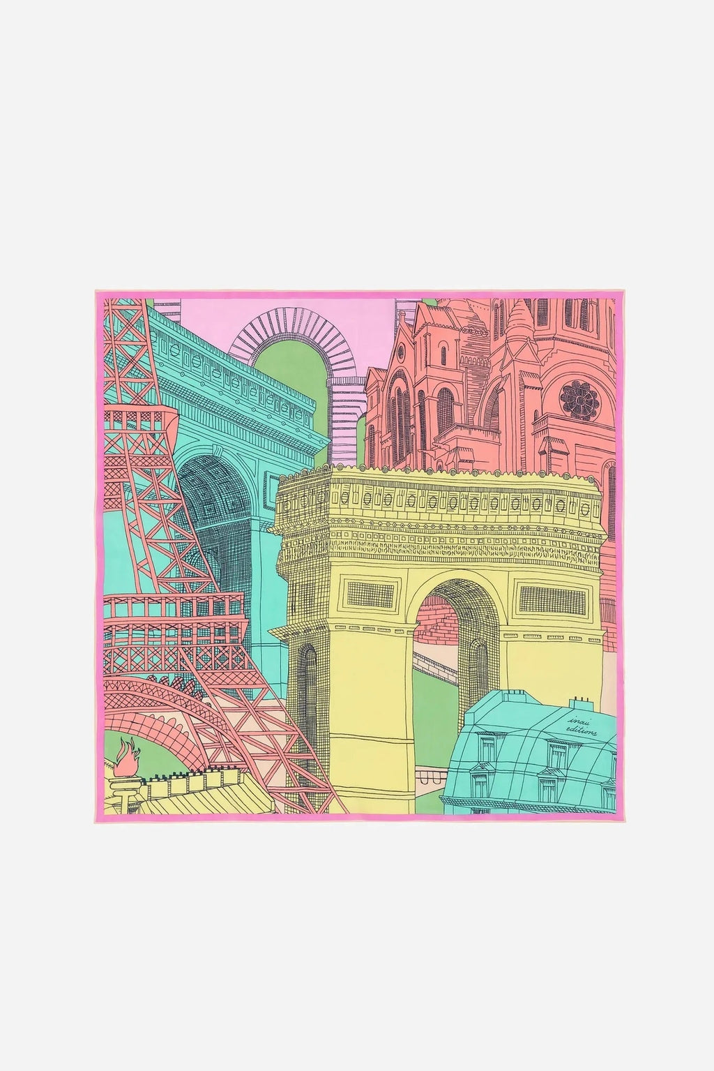 Inoui Scarf Square100 PARIS 100 x 100cm