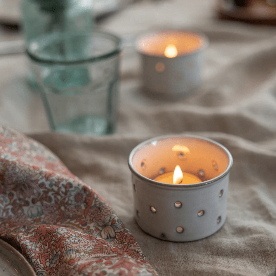 Glazed Tealight Holder – ceramic tealight holder with lustrous glaze finish