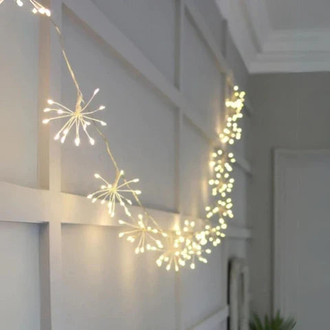 Starburst Garland Silver 5m Plug in SWW