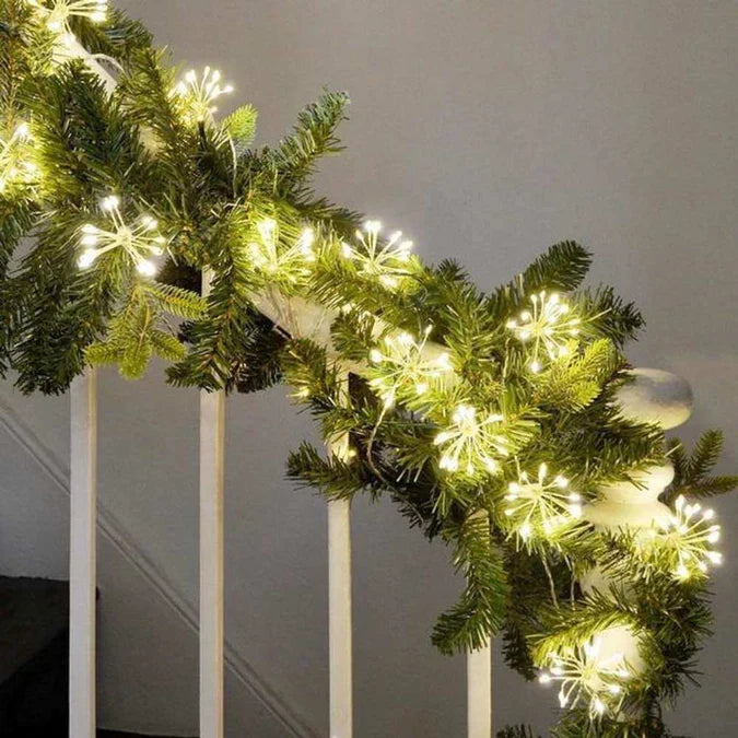 Starburst Garland Silver 5m Plug in SWW