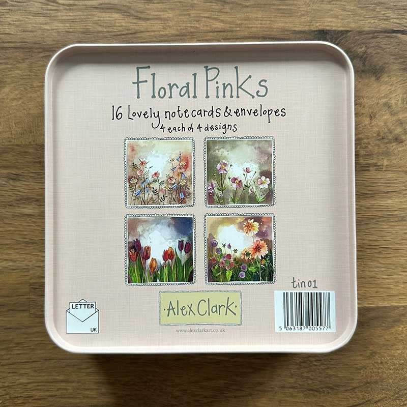 Floral Pinks Notecard Tin