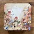 Floral Pinks Notecard Tin – set of 16 blank floral cards in decorative tin