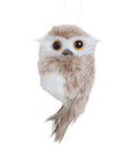 Tufted Tawny Owl fluffy hanging decoration