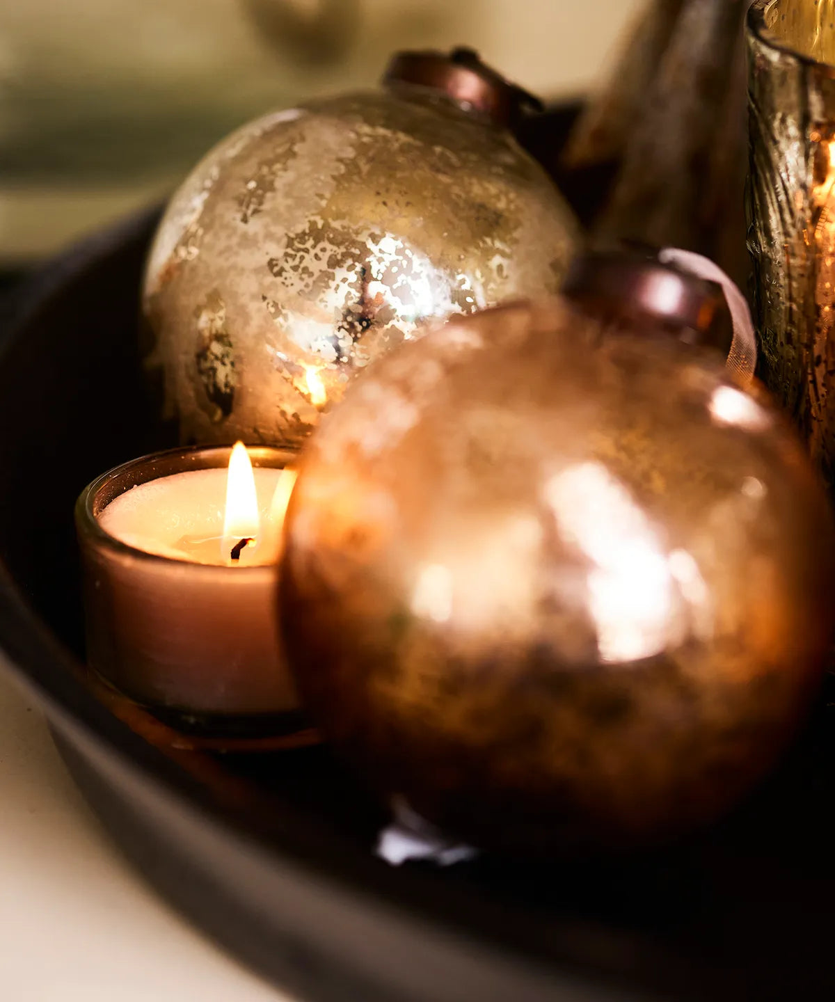 Candle - Tea lights 4pc  Glass