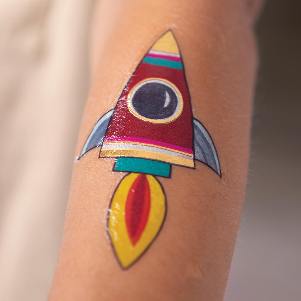 To The Moon Temporary Tattoos