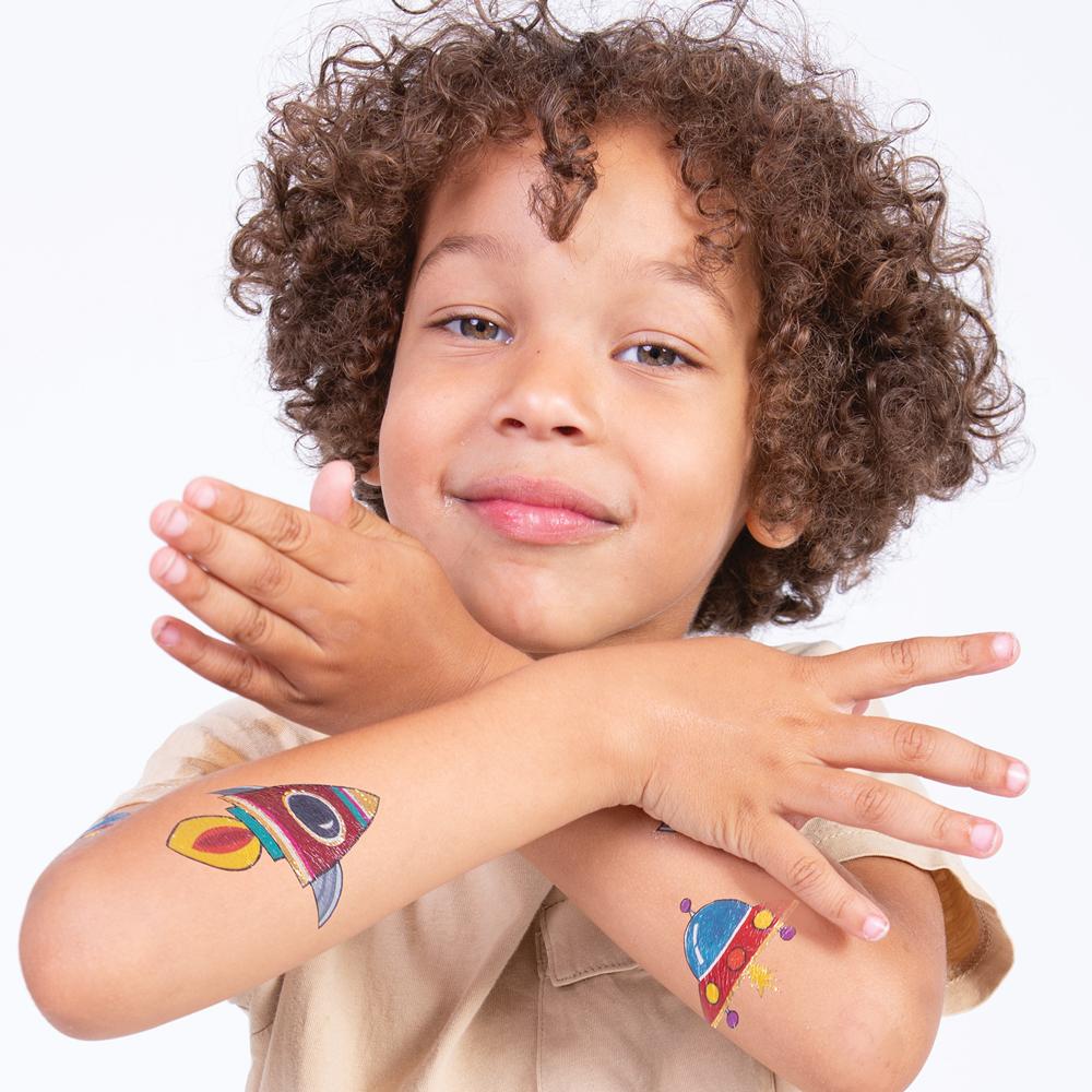 To The Moon Temporary Tattoos