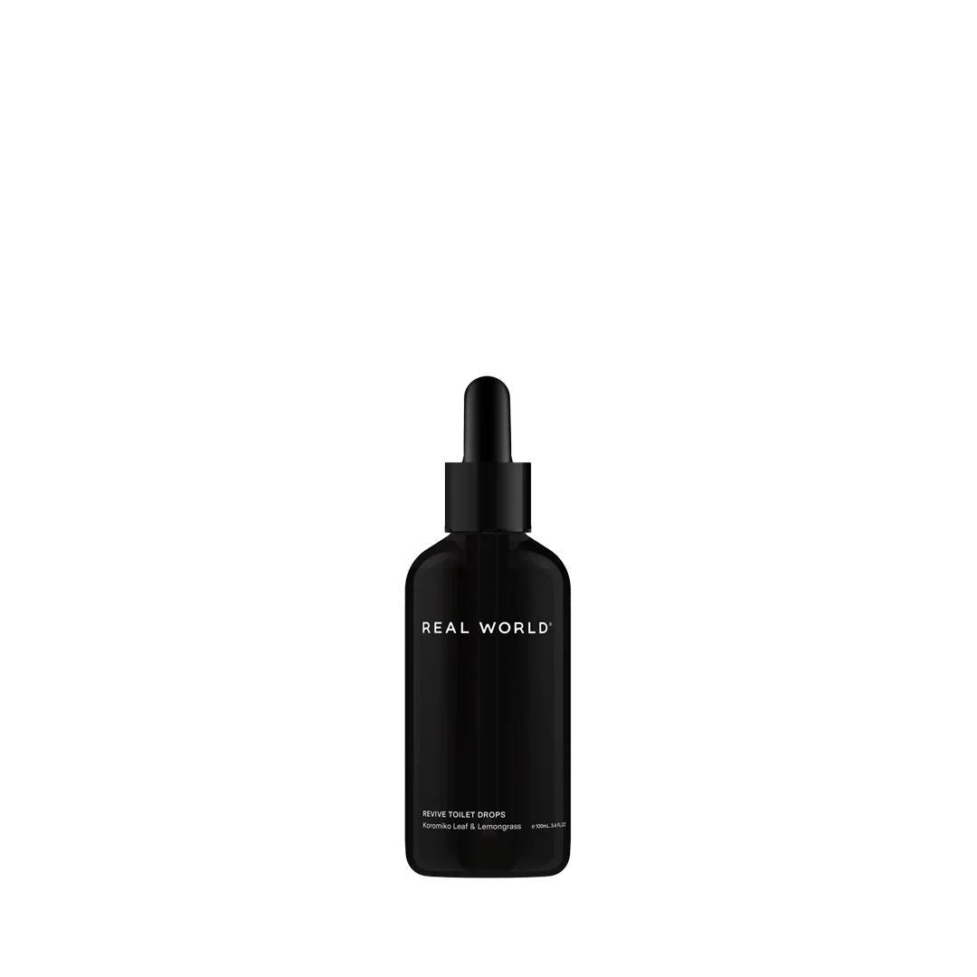 Real World Toilet Drops with refreshing lemongrass essential oil to banish unwanted smells.