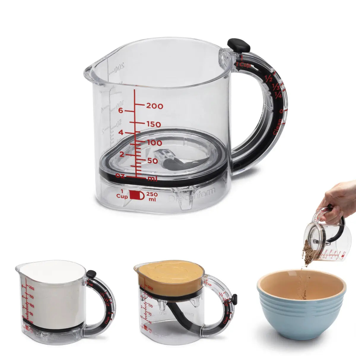 Dreamfarm UpCup 4 in 1 adjustable measuring cup