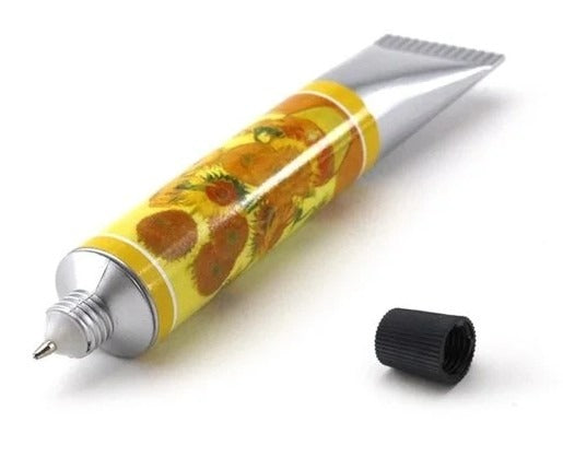 Paint Tube Pens featuring Van Gogh Monet artwork designs