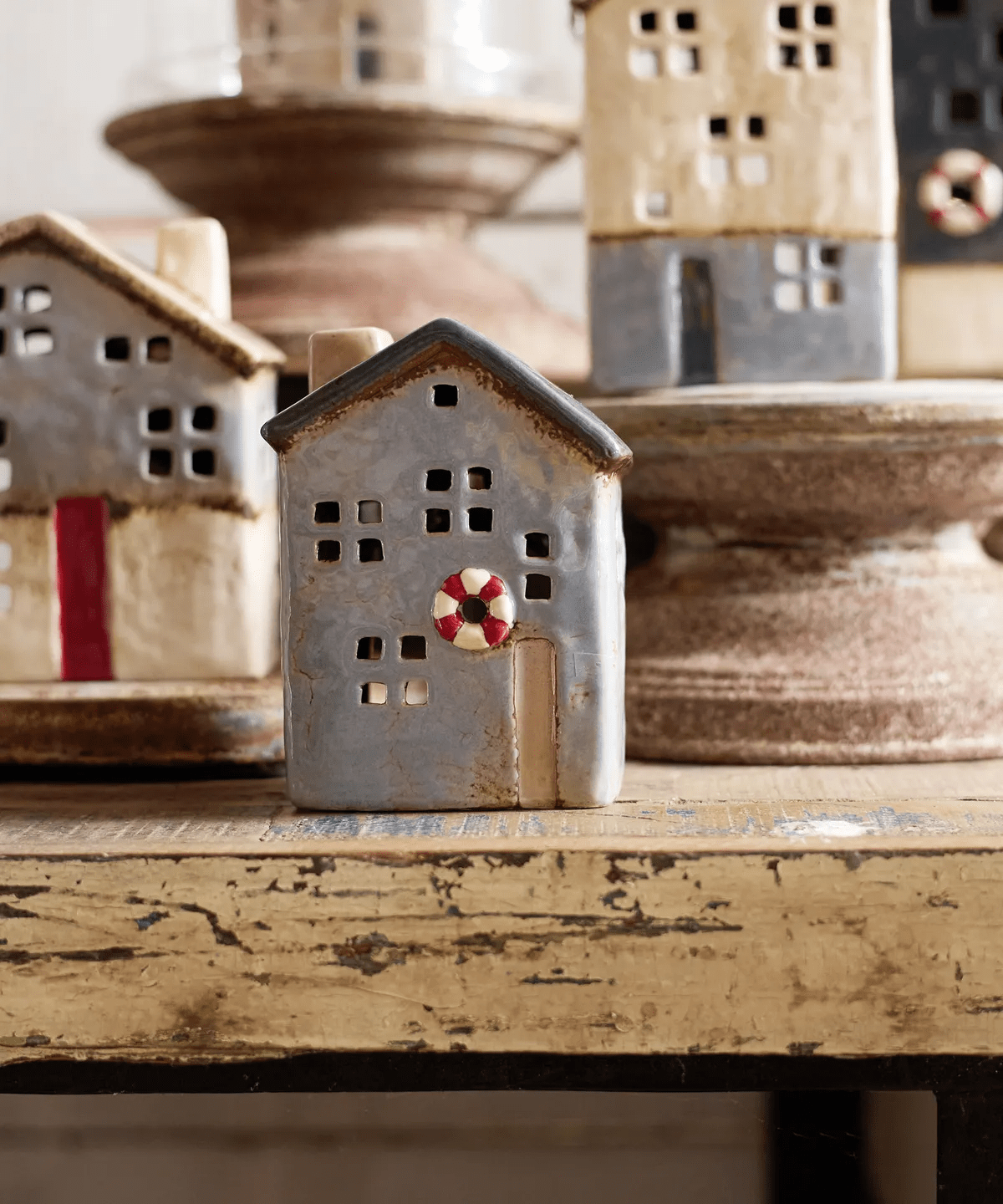 Saint Malo Tea Light House with Buoy Small
