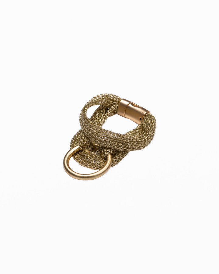 Bracelet - Gold Mesh with Ring