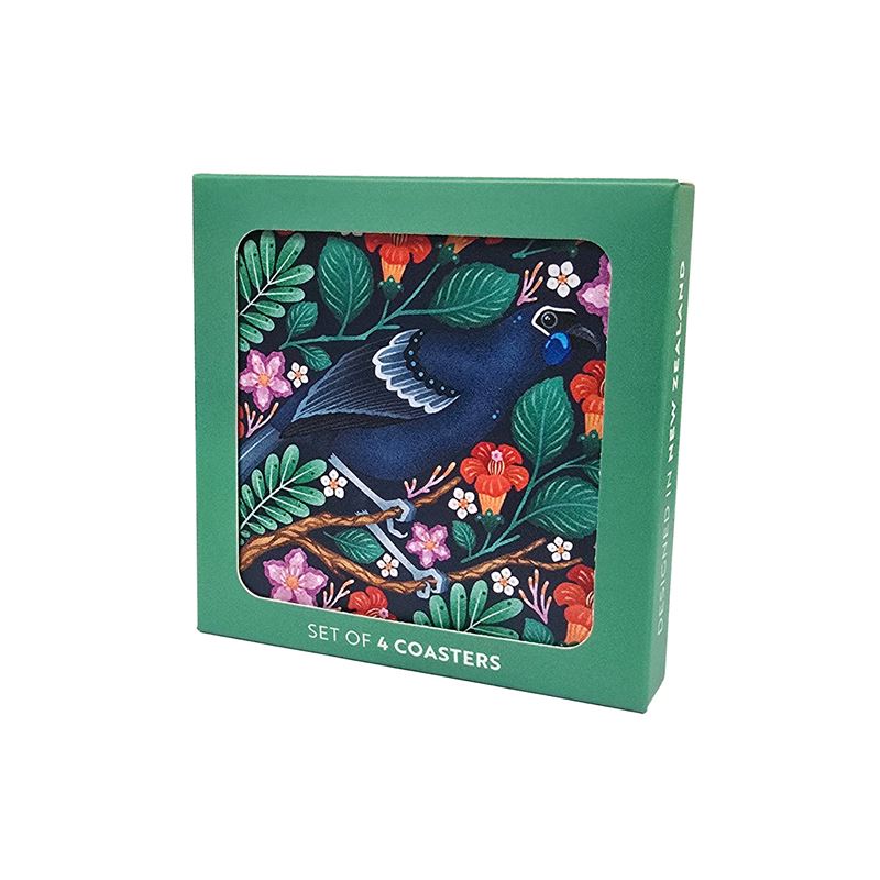 Kokako Set of 4 - Boxed Coasters