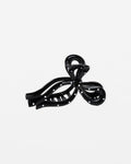 Hair Claw Bow - Black Dotty