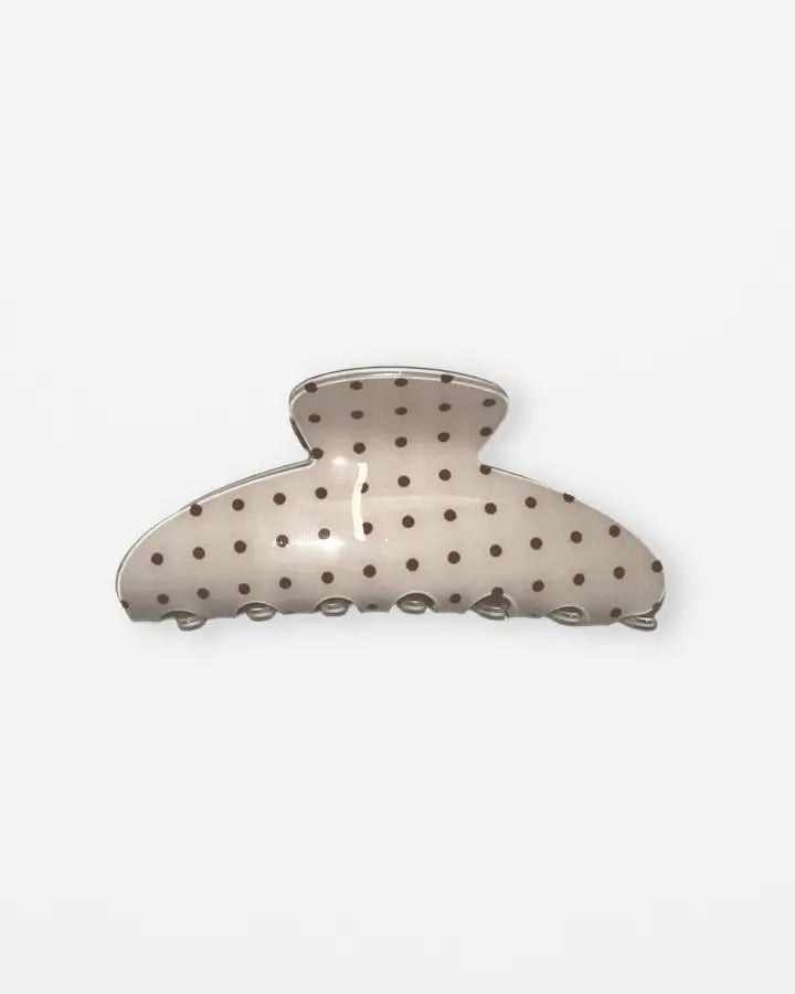 Mini Brown Dots Hair Claw