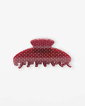 Red with Mini White Dots Hair Claw