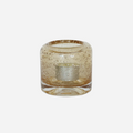 Amber Glass Candle Holder