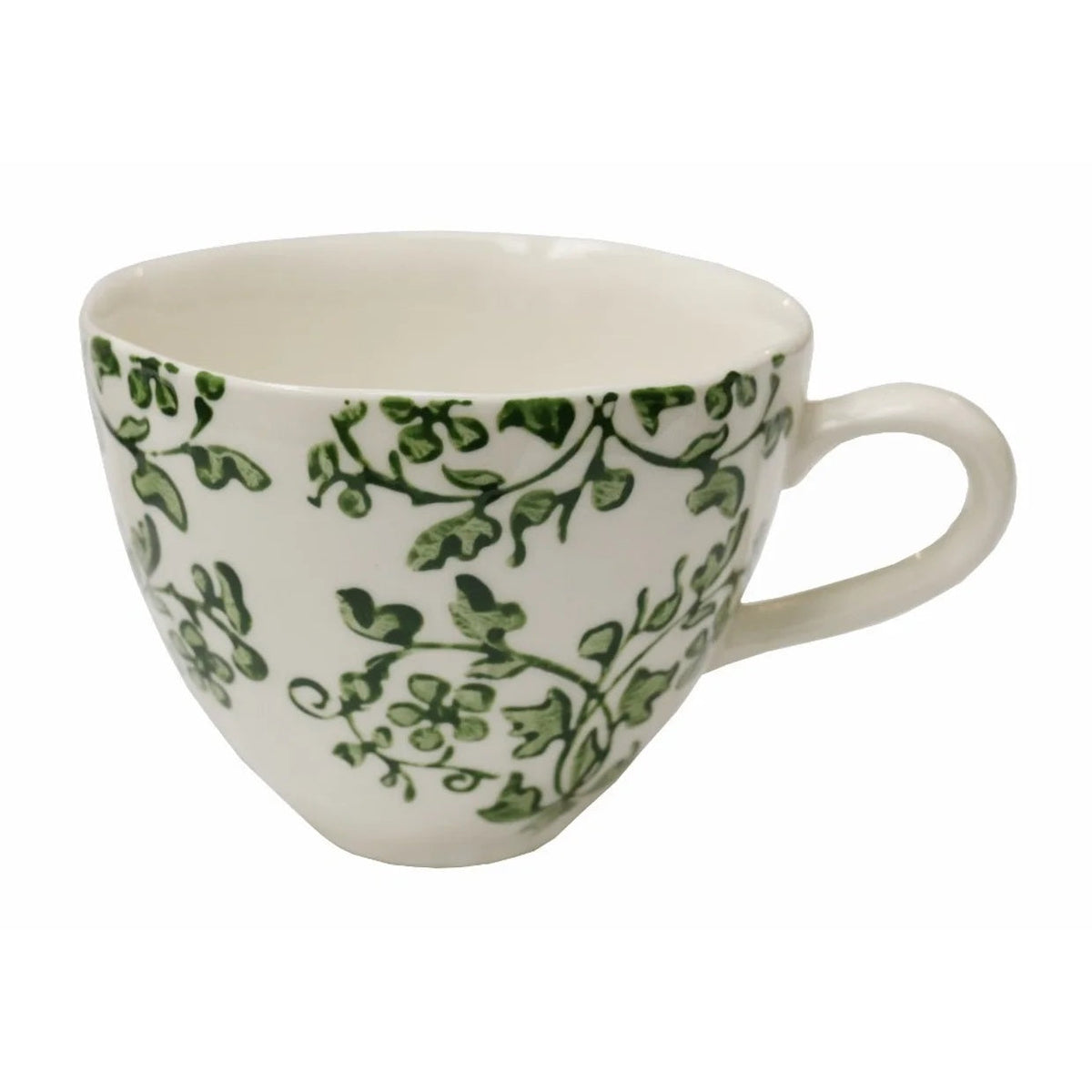 Beautiful Florentine handpainted cups with a leaf pattern