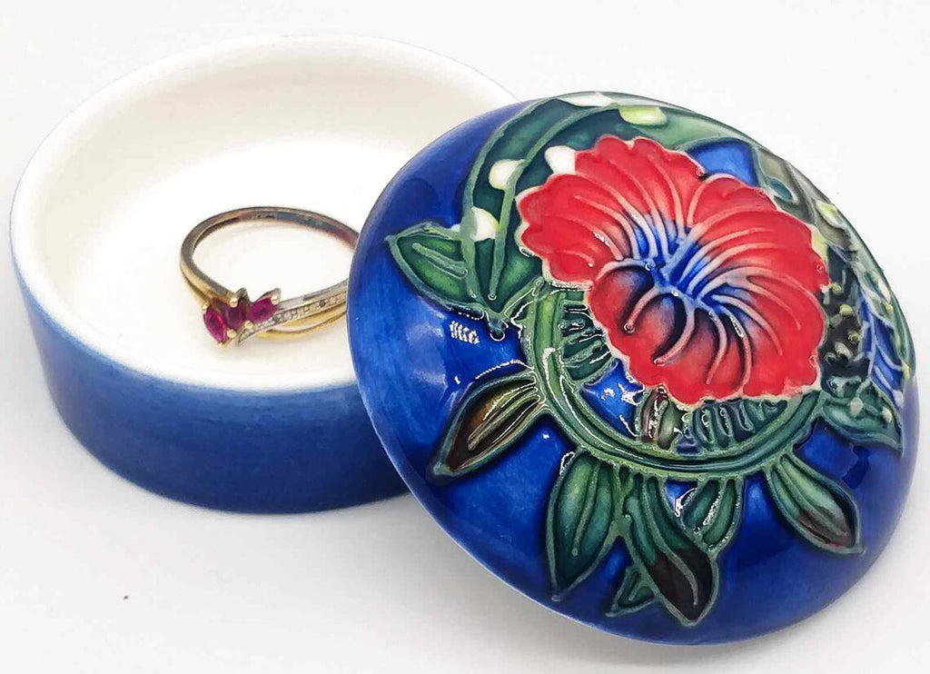 Ceramic Trinket Box - Hibiscus
