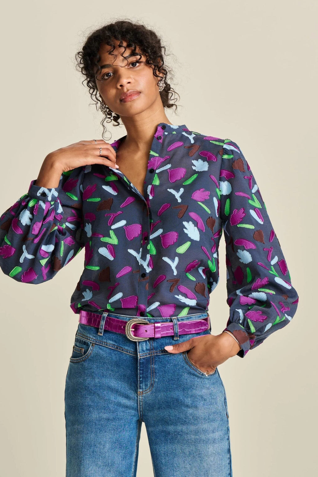 Blouse - Featherfest Blue