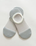 STELLA + GEMMA Socks - Sheer Silver Lurex (No Show Socks)