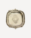 Small Square Silver Tray with beading
